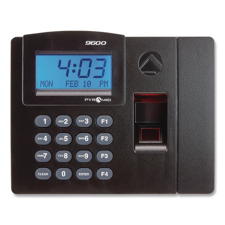 PYRAMID TECHNOLOGIES, . TimeTrax Elite Biometric Time Clock, 50 Employees, Black (PTITTELITEEK)