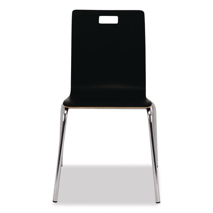 NATIONAL PUBLIC SEATING Bushwick Series Bentwood Chair, Supports Up to 500 lb, 18" Seat Height, Black Seat, Black Back, Chrome Base, 4/Carton (NPSBCC234) thumbnail 2