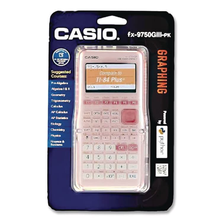 CASIO, . FX-9750GIII 3rd Edition Graphing Calculator, 21-Digit LCD, Pink (CSOFX9750GIIIPK)