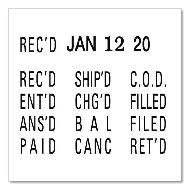 CONSOLIDATED STAMP Classic Line Message Dater, Self-Inking, 12 Phrases, 5 Years, 1.75 x 0.25, Black (COS11227010173) thumbnail 2