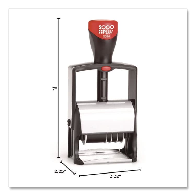 CONSOLIDATED STAMP Classic Line Message Dater, Self-Inking, 12 Phrases, 5 Years, 1.75 x 0.25, Black (COS11227010173) thumbnail 4