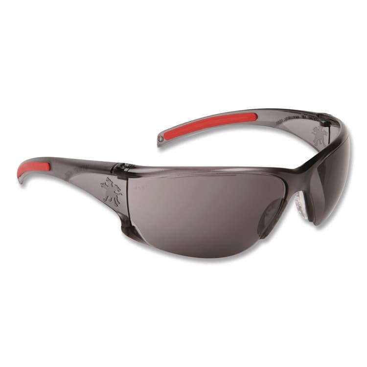 MCR SAFETY Hulk HK1 Series Safety Glasses, Smoke/Red Full Frame, Gray Dual Lens (CRWHK112AF) thumbnail 4