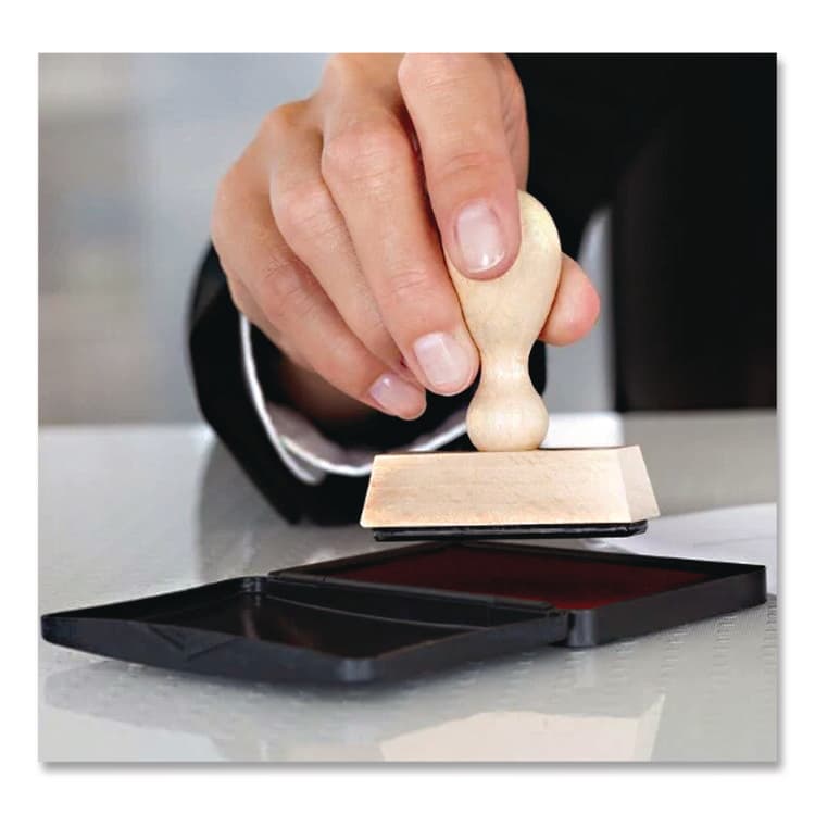 CONSOLIDATED STAMP 2000 PLUS One-Color Felt Stamp Pad, #2, 6.25" x 3.5", Red (CSC090411) thumbnail 4