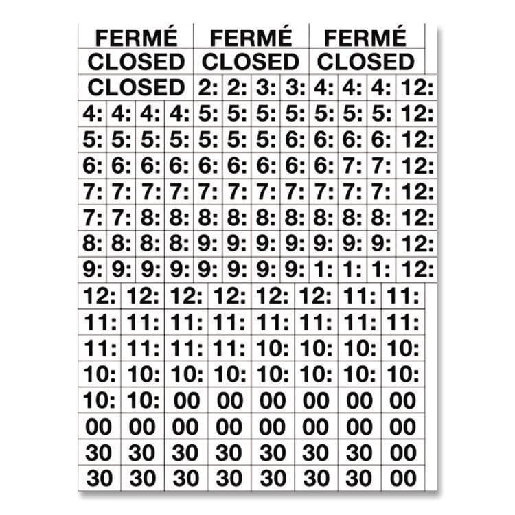 CONSOLIDATED STAMP Open/Closed Business Hours Sign Kit, 8 x 12, Red (CSC098071) thumbnail 3