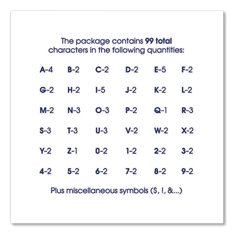 CONSOLIDATED STAMP Peel-and-Stick Indoor/Outdoor Letters, Numbers and Symbols, 2" Tall, Black Characters, 133 Pieces (CSC098139) thumbnail 2