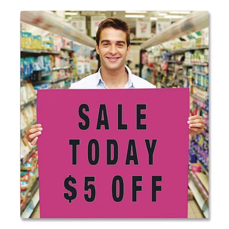 CONSOLIDATED STAMP Peel-and-Stick Indoor/Outdoor Letters, Numbers and Symbols, 2" Tall, Black Characters, 133 Pieces (CSC098139) thumbnail 4