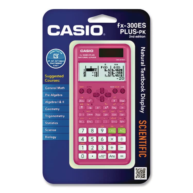 CASIO, . FX-300ES Plus 2nd Edition Scientific Calculator, 16-Digit LCD, Pink (CSO300ESPLS2PK)