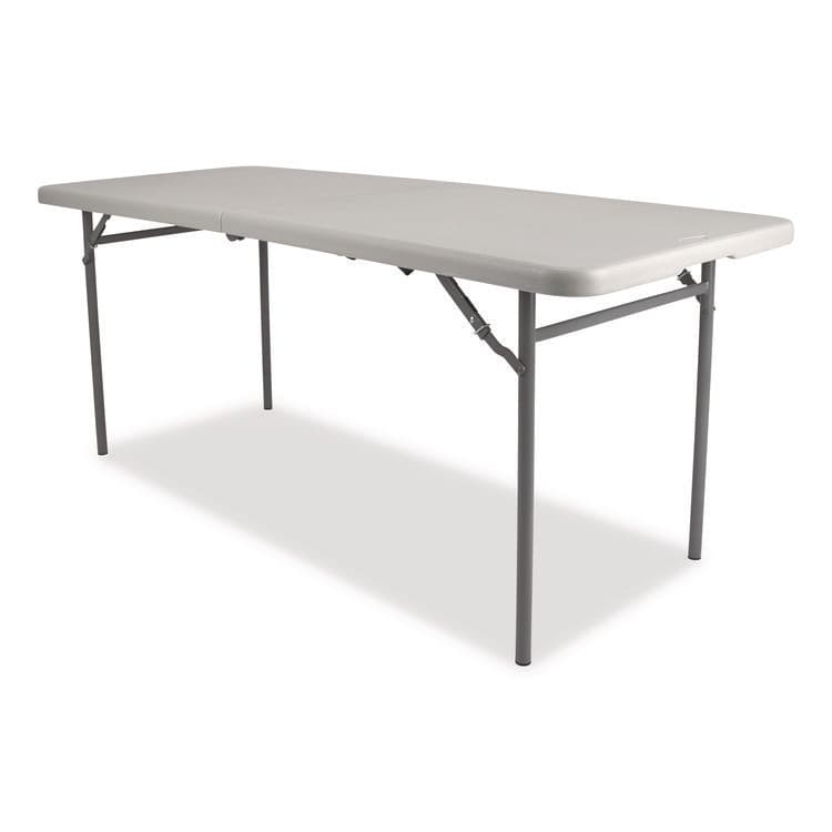 NATIONAL PUBLIC SEATING Comfort Max Fold-in-Half Table, Rectangular, 60w x 30d x 29.25h, Speckled Gray Top, Gray Base/Legs (NPSCMFIH3060)