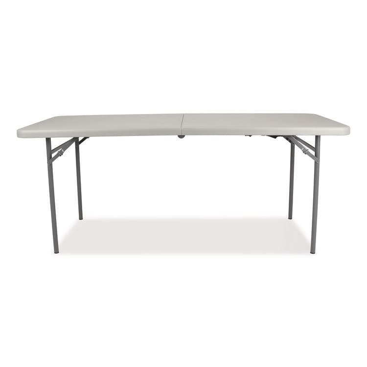 NATIONAL PUBLIC SEATING Comfort Max Fold-in-Half Table, Rectangular, 60w x 30d x 29.25h, Speckled Gray Top, Gray Base/Legs (NPSCMFIH3060) thumbnail 2
