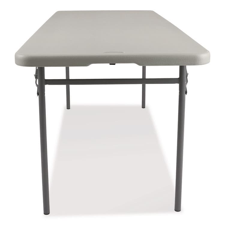 NATIONAL PUBLIC SEATING Comfort Max Fold-in-Half Table, Rectangular, 96w x 30d x 29.25h, Speckled Gray Top, Gray Base/Legs (NPSCMFIH3096) thumbnail 3