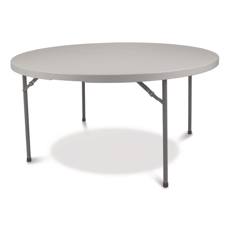 NATIONAL PUBLIC SEATING Comfort Max Fold-in-Half Table, Round, 48w x 48d x 29.25h, Speckled Gray Top, Gray Base/Legs (NPSCMFIH48R)
