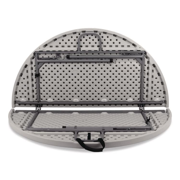 NATIONAL PUBLIC SEATING Comfort Max Fold-in-Half Table, Round, 48w x 48d x 29.25h, Speckled Gray Top, Gray Base/Legs (NPSCMFIH48R) thumbnail 3