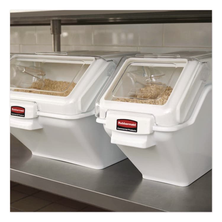 RUBBERMAID COMMERCIAL PROD. ProSave Shelf Ingredient Bins, 5.4 gal, 11.5 x 23.5 x 16.88, White, Plastic (RCP9G57WHI) thumbnail 4