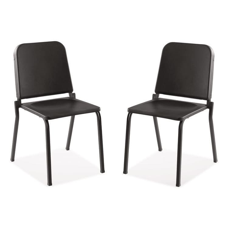 NATIONAL PUBLIC SEATING 8200 Series Melody Music Chair, Supports Up to 300 lbs, 17.5" Seat Height, Black Seat, Black Back, Black Base, 2/Pack (NPS82102)