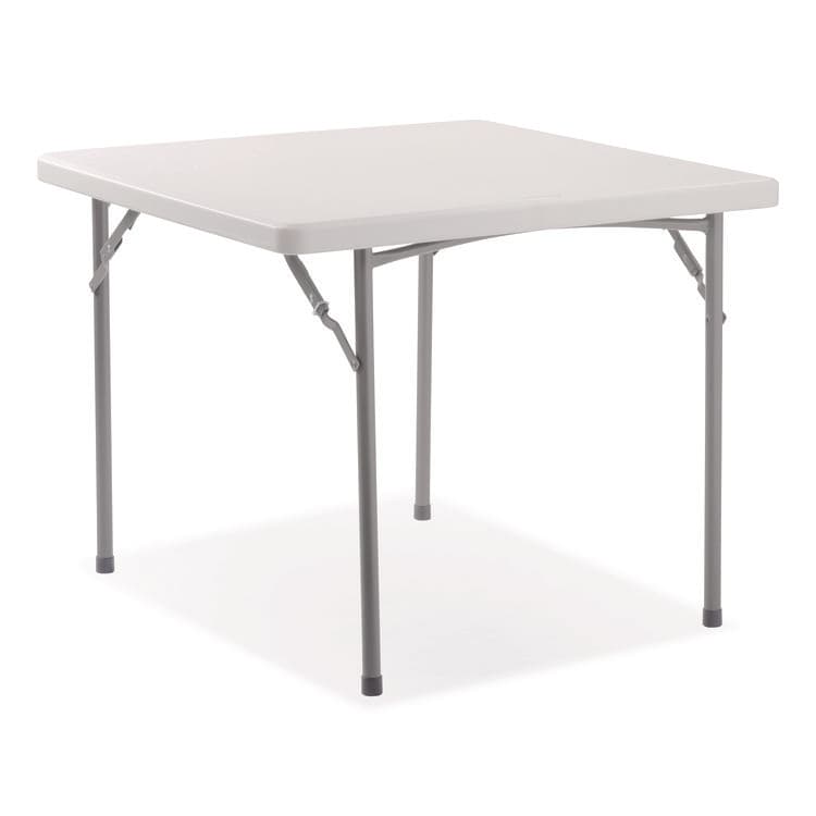 NATIONAL PUBLIC SEATING Heavy-Duty Folding Table/Folding Chair Set, 36" x 36" x 29.5", Speckled Gray Top, Gray Legs, 4/Carton, 2 Carton/Bundle (NPSBT363616024) thumbnail 3