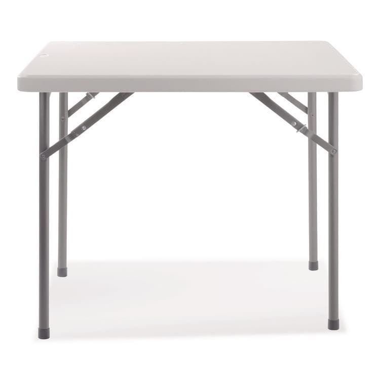 NATIONAL PUBLIC SEATING Heavy-Duty Folding Table/Folding Chair Set, 36" x 36" x 29.5", Speckled Gray Top, Gray Legs, 4/Carton, 2 Carton/Bundle (NPSBT363616024) thumbnail 4
