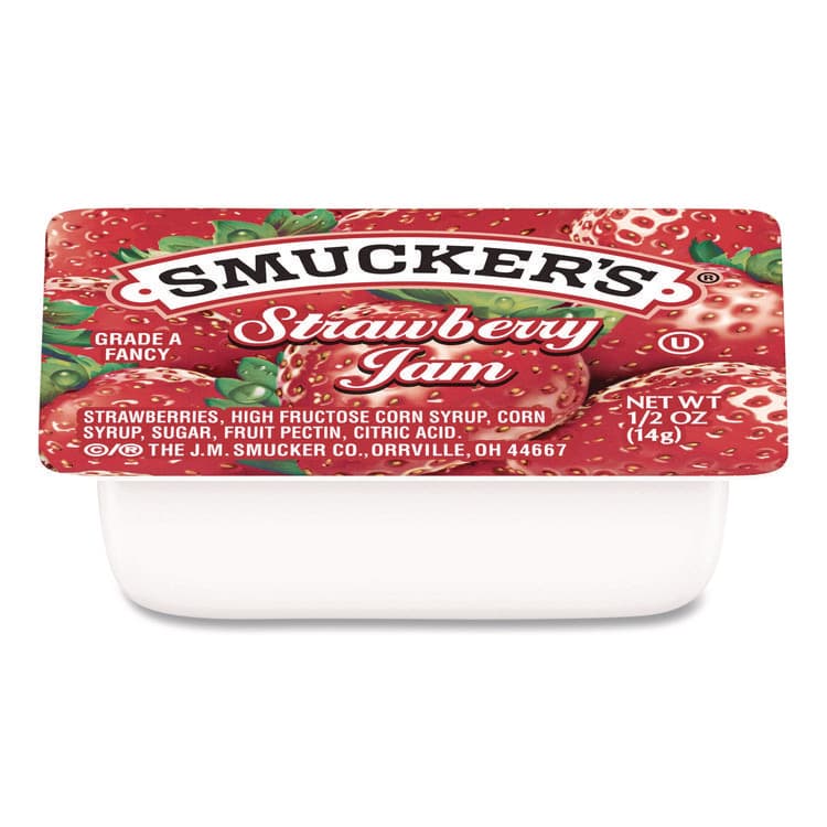 J.M. SMUCKER CO. Jelly/Jam Plastic Portion Control Cups, Strawberry, 0.5 oz Cup, 200/Carton (SMU00767) thumbnail 2