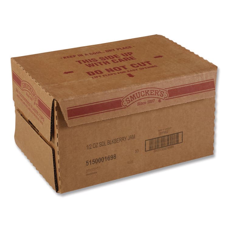 J.M. SMUCKER CO. Jelly/Jam Plastic Portion Control Cups, Blackberry, 0.5 oz Cup, 200/Carton (SMU01698) thumbnail 3