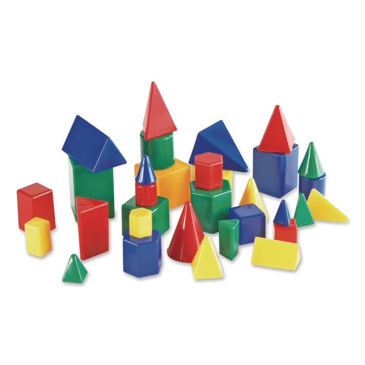 LEARNING RESOURCES Mini GeoSolids, Grades K to 5, 32 Pieces (LRNLER0913) thumbnail 2