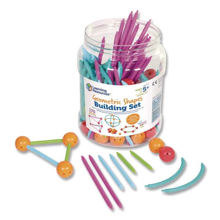 LEARNING RESOURCES Geometric Shapes Building Set, Grades K to 5, 170 Pieces (LRNLER1776) thumbnail 2