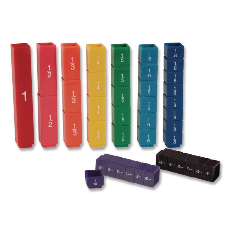 LEARNING RESOURCES Fraction Tower Fraction Cubes, Grades 1 to 4, 51 Pieces (LRNLER2510) thumbnail 3