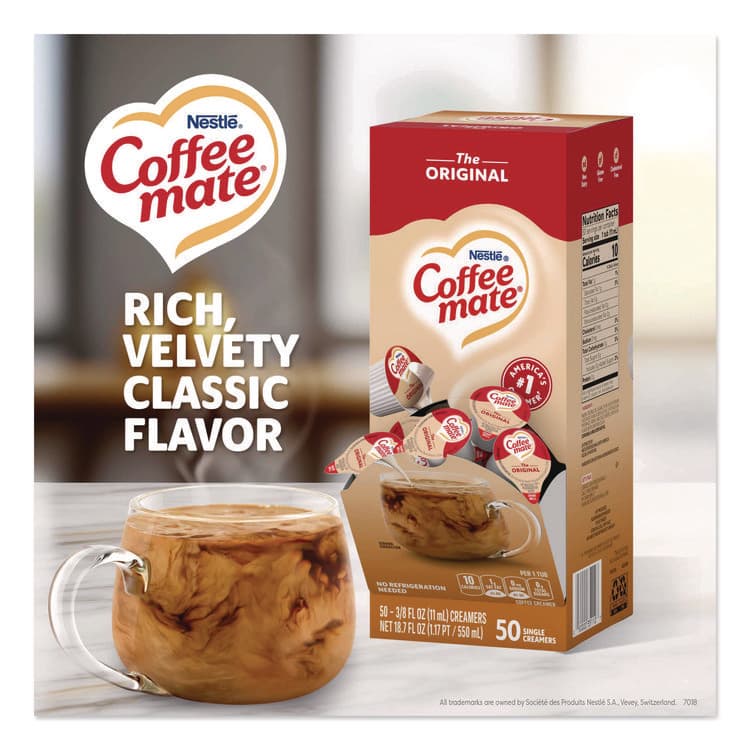 NESTLE Liquid Coffee Creamer, Original, 0.38 oz Mini Cups, 50/Box, 4 Boxes/Carton (NES35110CT) thumbnail 2