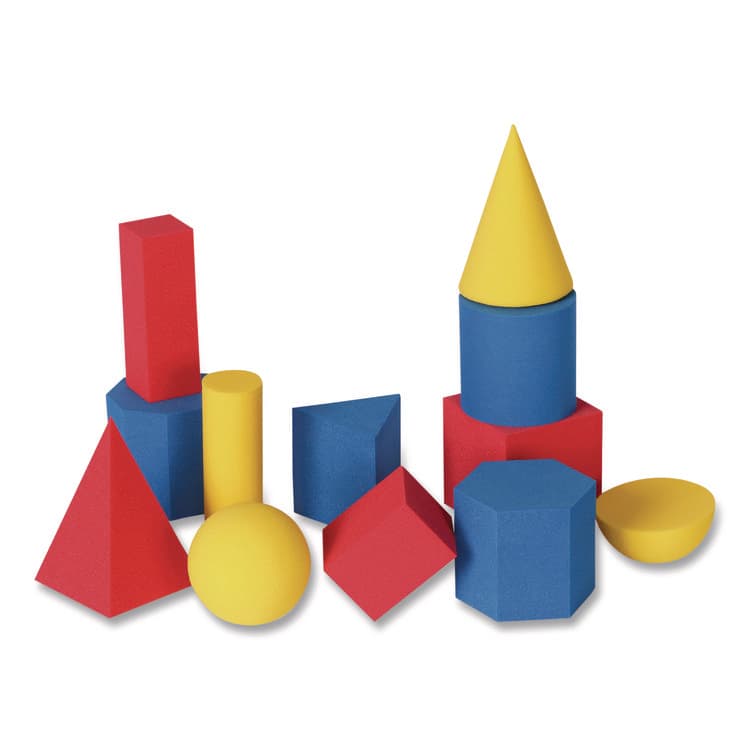 LEARNING RESOURCES Hands-On Soft Geometric Solids, Grades K to 5, 12 Pieces (LRNLER6120) thumbnail 2