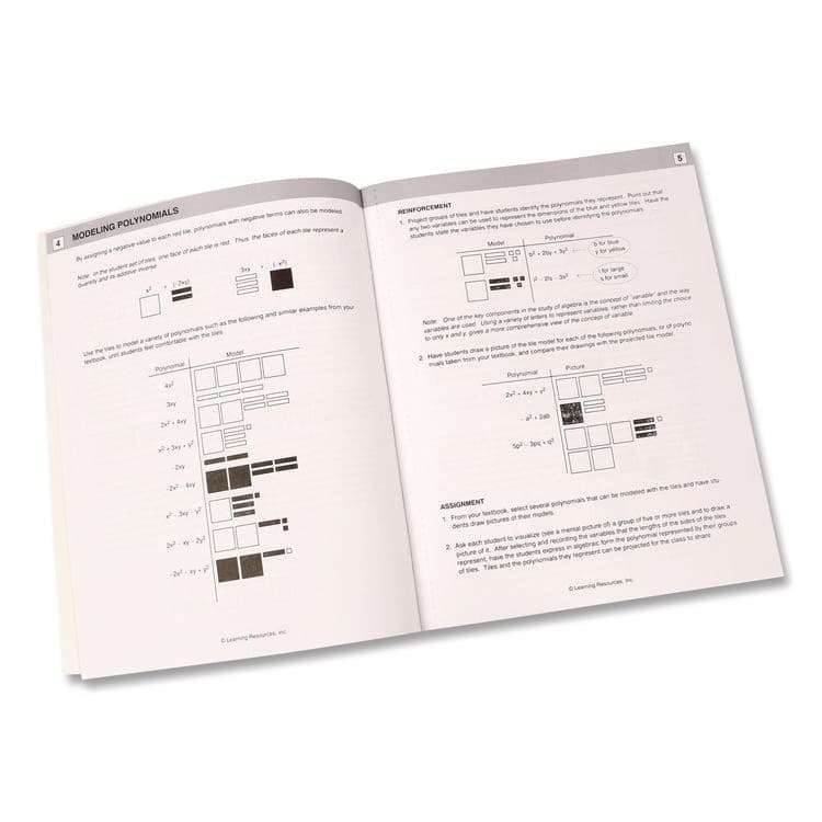 LEARNING RESOURCES Algebra Tiles Class Set, Grades 7 to 9, 32 Pieces/Set, 30 Sets (LRNLER7547) thumbnail 4