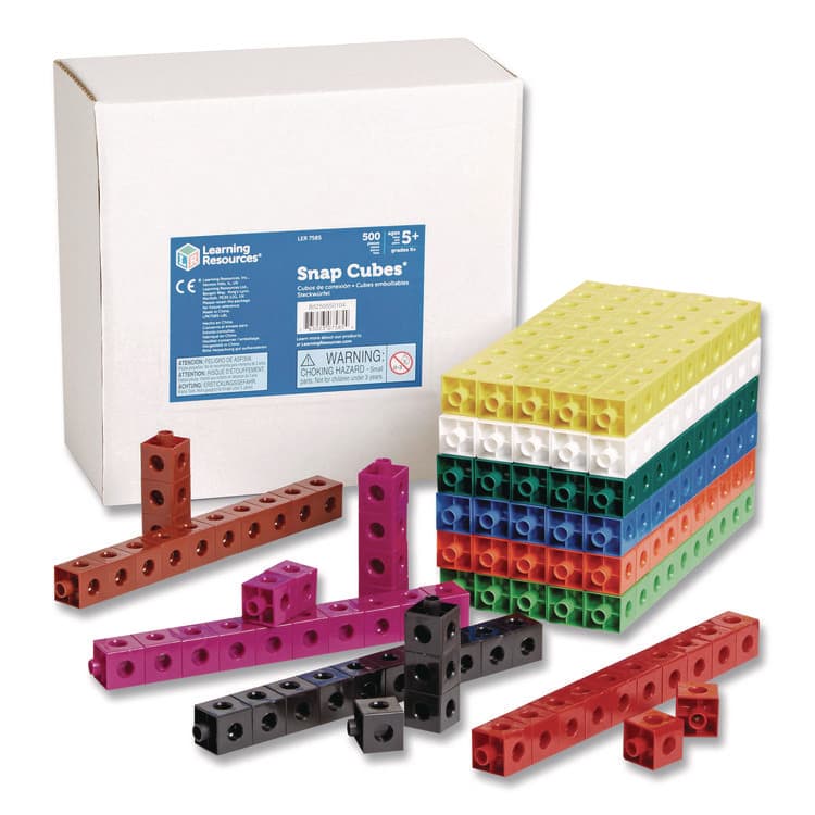 LEARNING RESOURCES Snap Cubes, Grades K to 2, 500 Pieces (LRNLER7585)