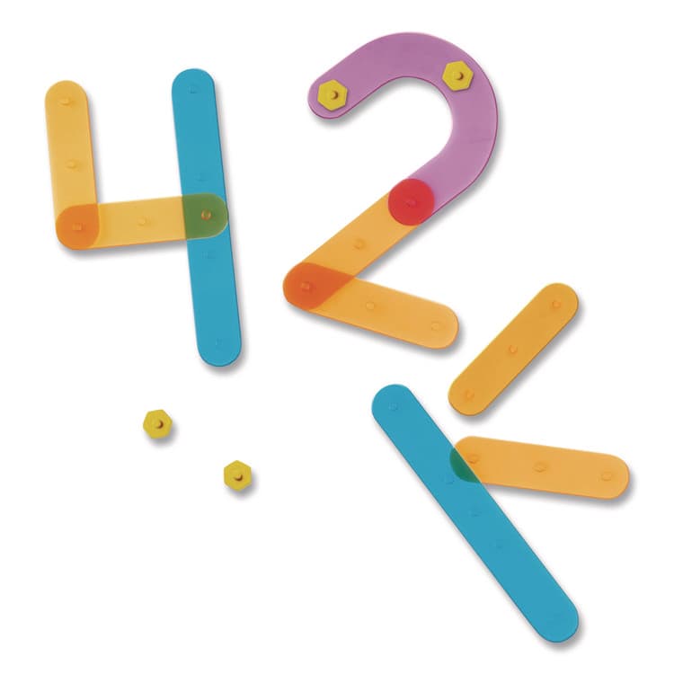 LEARNING RESOURCES Number Construction Activity Set, Pre-K to K, 50 Pieces (LRNLER8550) thumbnail 3