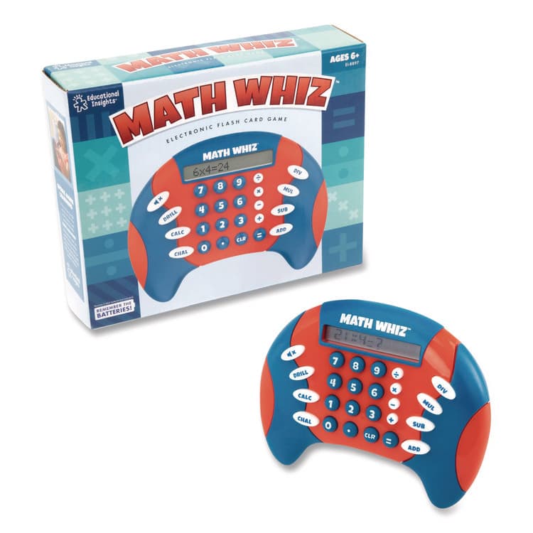 EDUCATIONAL INSIGHTS, Math Whiz, Three Game Modes, Four Subjects: Addition, Subtraction, Multiplication and Division, Grades 1 to 5 (EII8897)