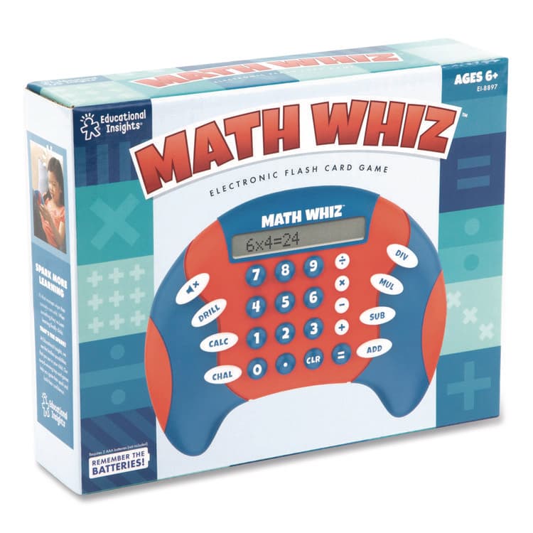 EDUCATIONAL INSIGHTS, Math Whiz, Three Game Modes, Four Subjects: Addition, Subtraction, Multiplication and Division, Grades 1 to 5 (EII8897) thumbnail 2