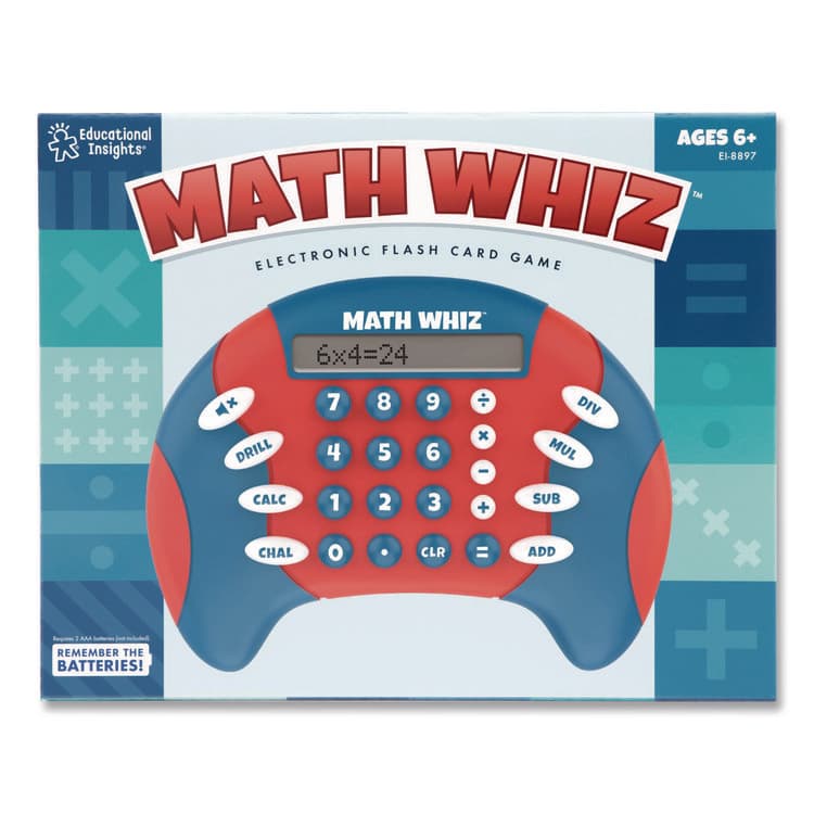 EDUCATIONAL INSIGHTS, Math Whiz, Three Game Modes, Four Subjects: Addition, Subtraction, Multiplication and Division, Grades 1 to 5 (EII8897) thumbnail 3
