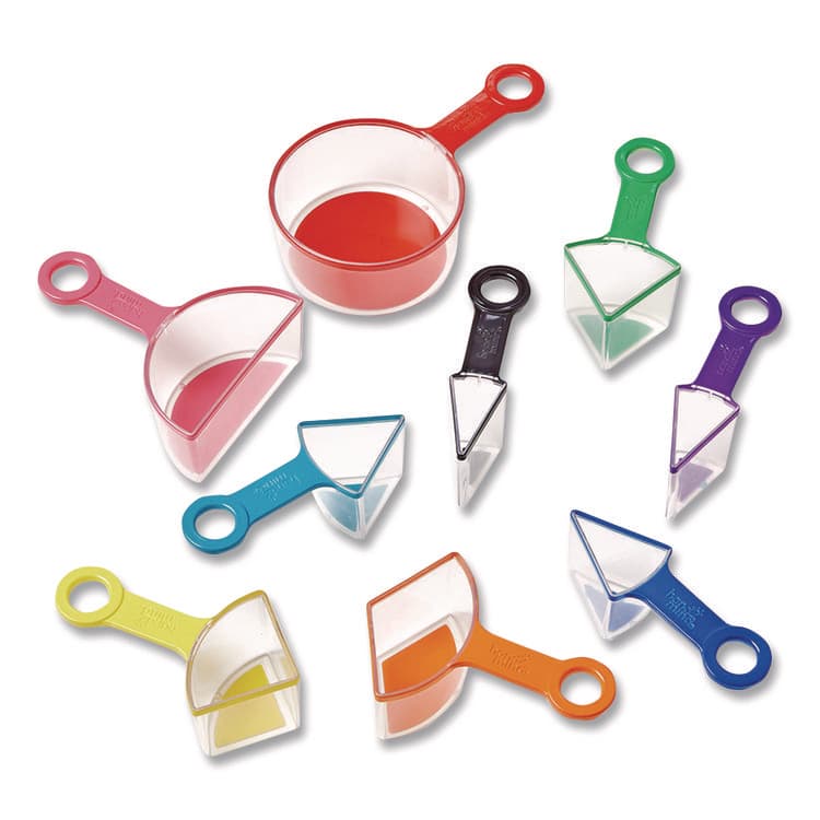 LEARNING RESOURCES Rainbow Fraction Measuring Cups, Pre-K to K, 9 Pieces (HDM93399) thumbnail 2