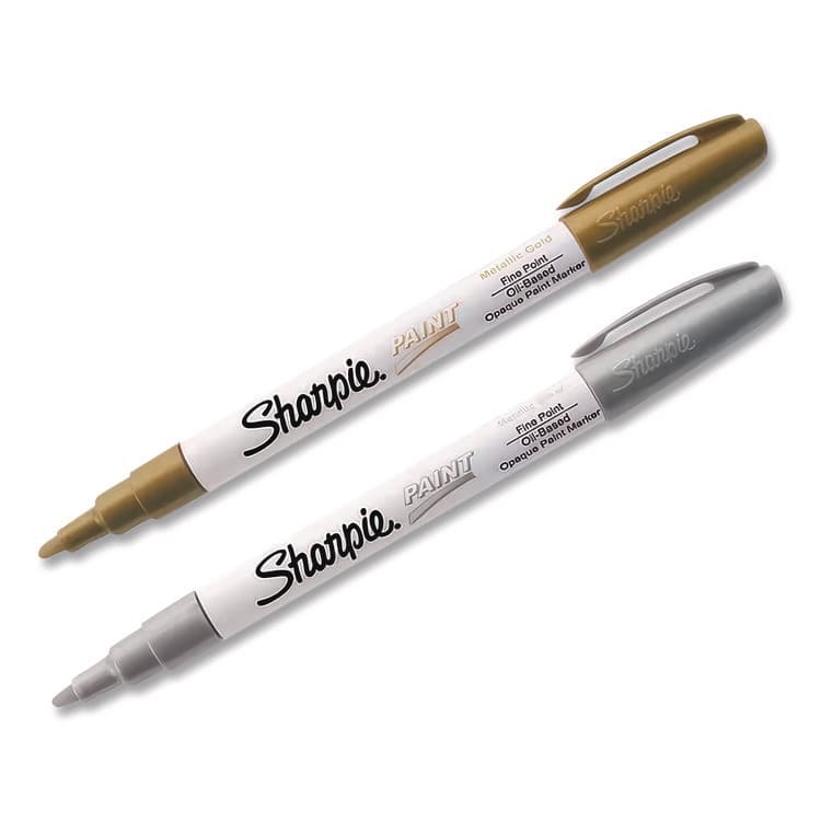 SANFORD Permanent Paint Marker, Fine Bullet Tip, Assorted Metallic Colors, 2/Pack (SAN30588) thumbnail 4