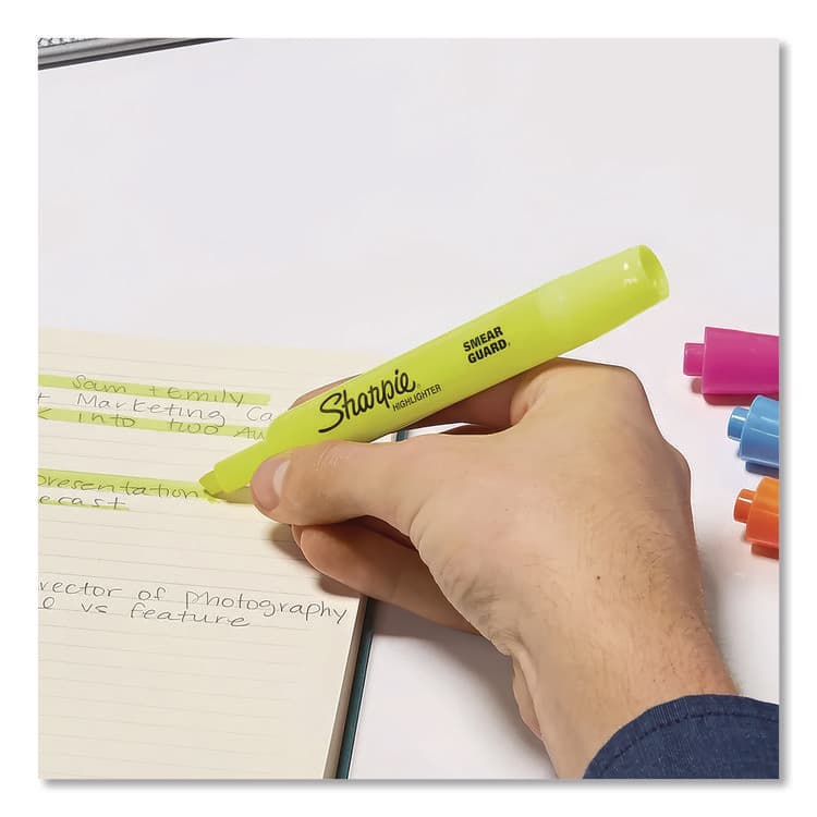SANFORD Tank Style Highlighters, Assorted Ink Colors, Chisel Tip, Assorted Barrel Colors, 5/Pack (SAN1809199) thumbnail 3
