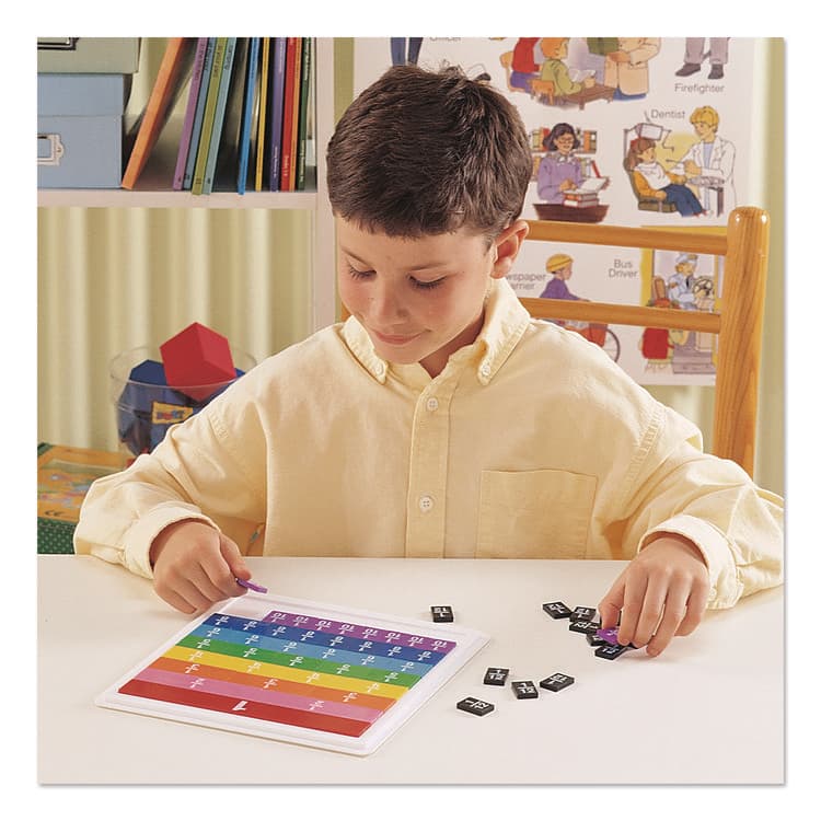 LEARNING RESOURCES Rainbow Fraction Tiles with Tray, Grades 1 to 3, 54 Pieces (LRNLER0615) thumbnail 4