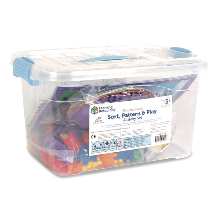 LEARNING RESOURCES Three Bear Family Sorting Activity Set, Pre-K to K, 133 Pieces (LRNLER0757) thumbnail 3