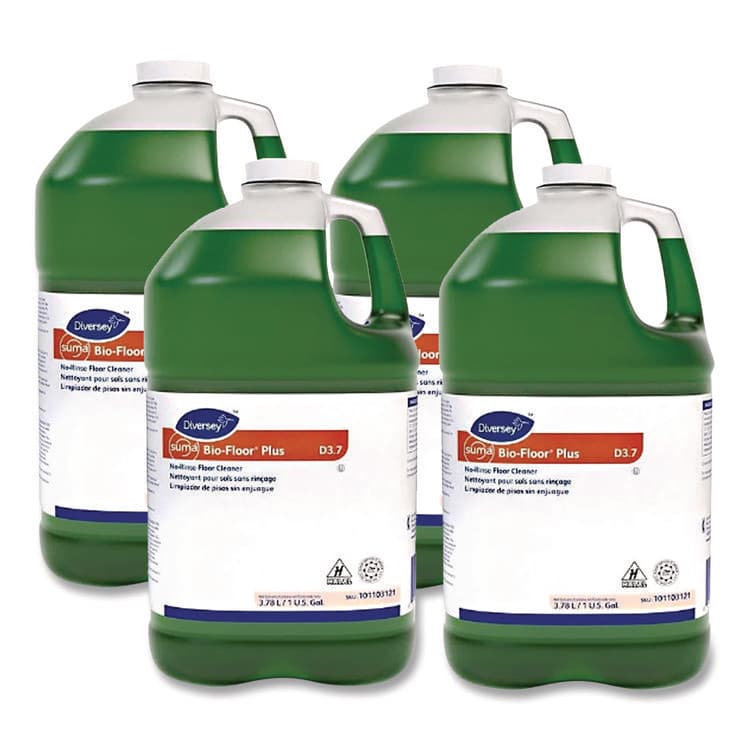 DIVERSEY Suma Bio-Floor Cleaner, Unscented, Liquid, 1 gal, 4/Carton (DVO93163905)