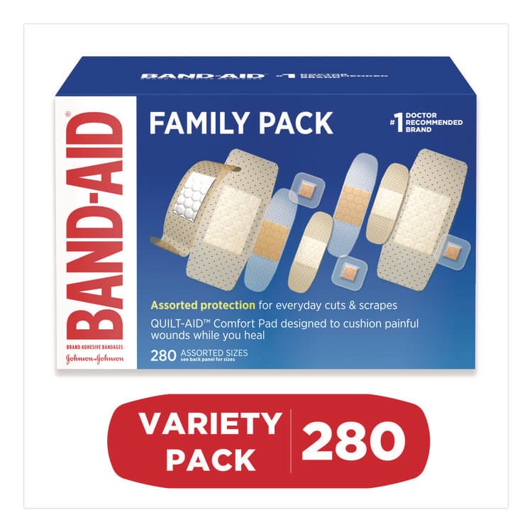 JOHNSON & JOHNSON Sheer and Clear Adhesive Bandages, Assorted Sizes, 280/Box (JOJ4711) thumbnail 3