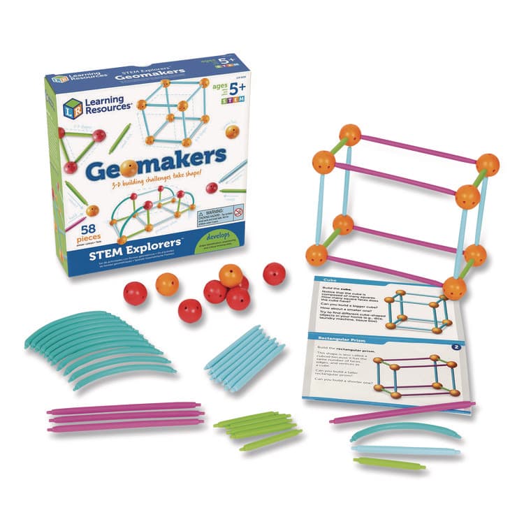 LEARNING RESOURCES STEM Explorers Geomakers, Grades K to 2, 58 Pieces (LRNLER9293) thumbnail 2