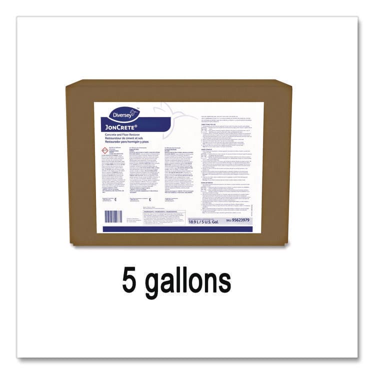 DIVERSEY JonCrete Concrete and Floor Restorer, Fresh Scent, 5 gal Envirobox (DVS95623979) thumbnail 3