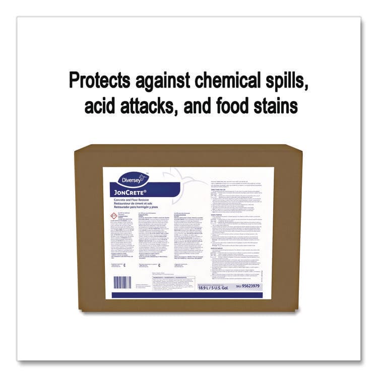 DIVERSEY JonCrete Concrete and Floor Restorer, Fresh Scent, 5 gal Envirobox (DVS95623979) thumbnail 4