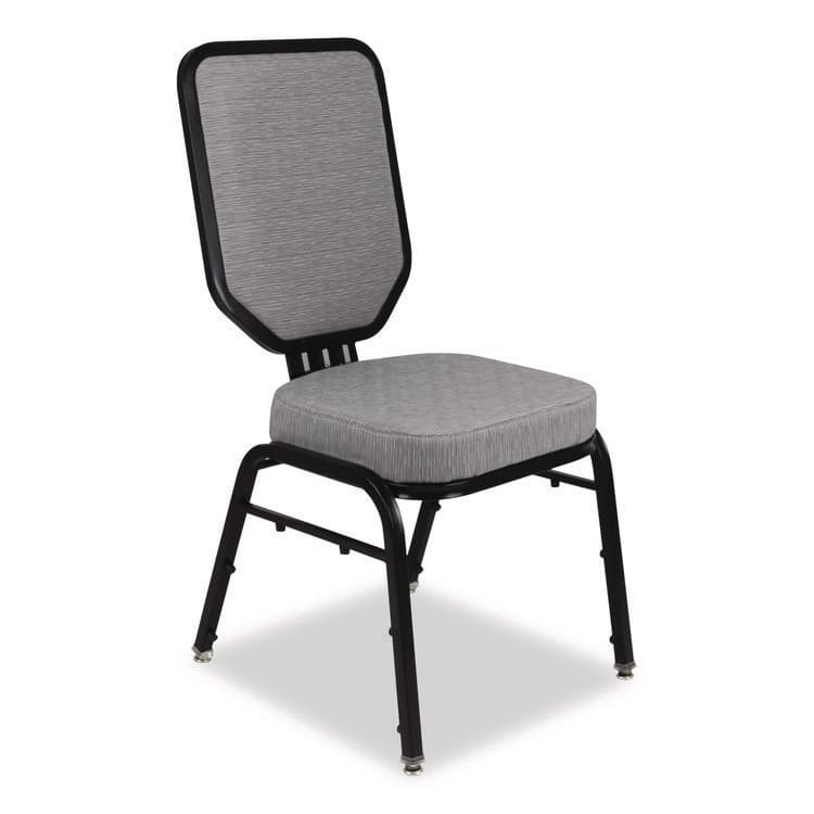 NATIONAL PUBLIC SEATING Flex-Back Banquet Chair, Supports Up to 500 lbs, 18.6" Seat Height, Morticia Lithium Seat/Back, Black Base, 2/Pack (NPS9682BG2) thumbnail 2