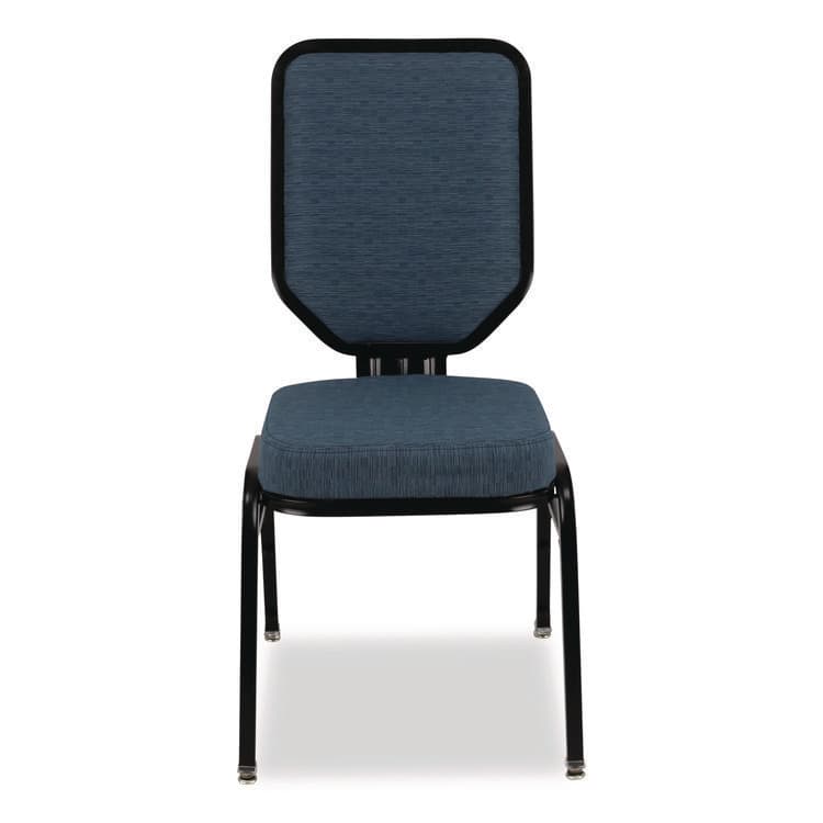 NATIONAL PUBLIC SEATING Flex-Back Banquet Chair, Supports Up to 500 lbs, 18.6" Seat Height, Morticia Blue Lagoon Seat/Back, Black Base, 2/Pack (NPS9684BG2) thumbnail 2