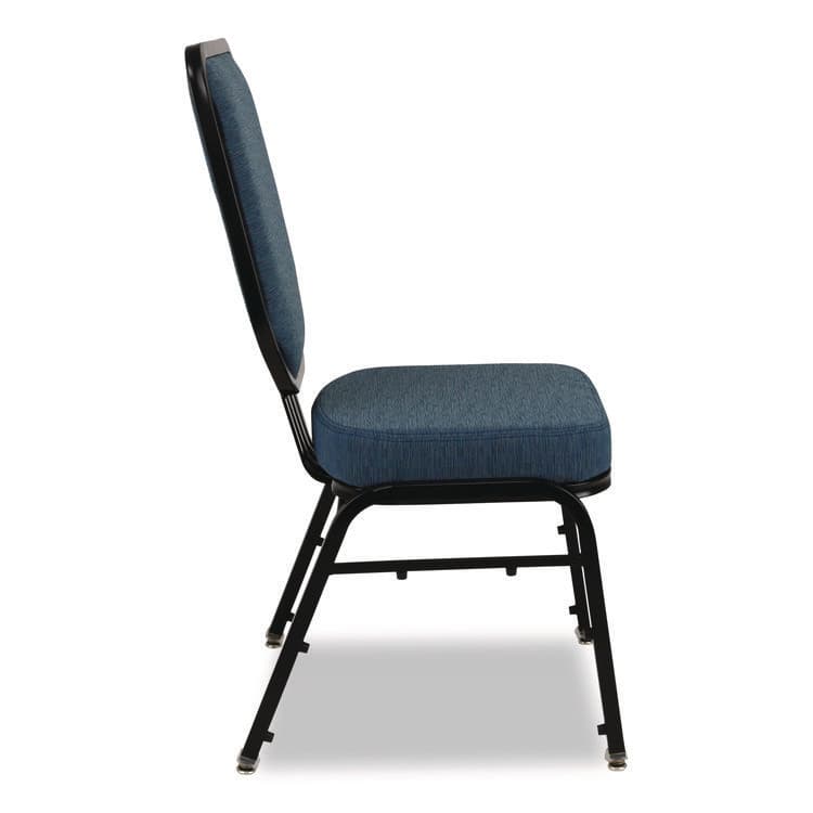 NATIONAL PUBLIC SEATING Flex-Back Banquet Chair, Supports Up to 500 lbs, 18.6" Seat Height, Morticia Blue Lagoon Seat/Back, Black Base, 2/Pack (NPS9684BG2) thumbnail 3