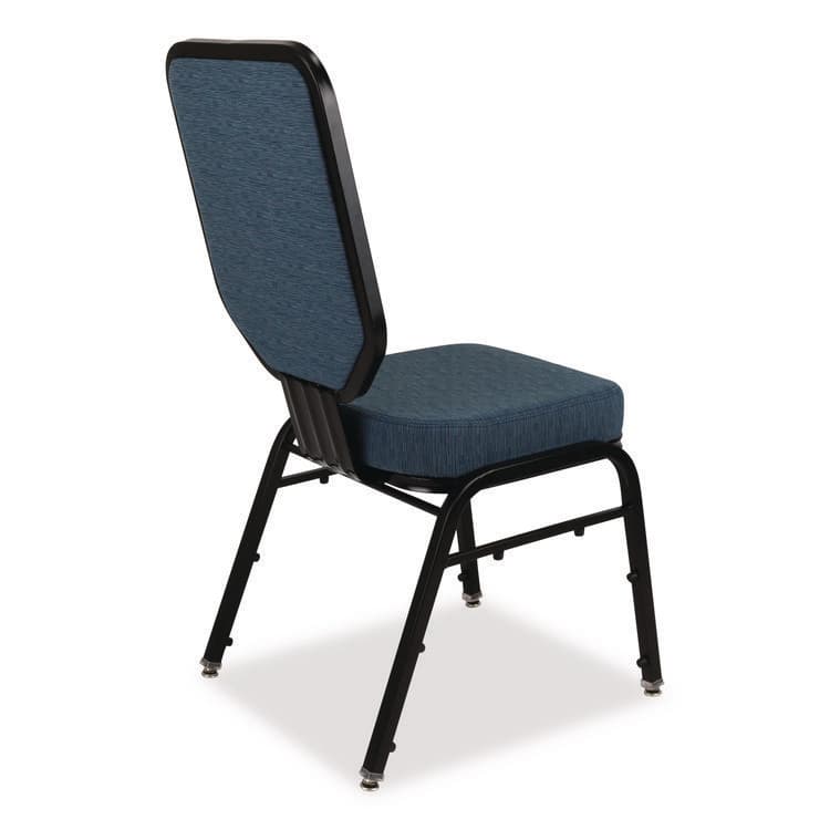 NATIONAL PUBLIC SEATING Flex-Back Banquet Chair, Supports Up to 500 lbs, 18.6" Seat Height, Morticia Blue Lagoon Seat/Back, Black Base, 2/Pack (NPS9684BG2) thumbnail 4