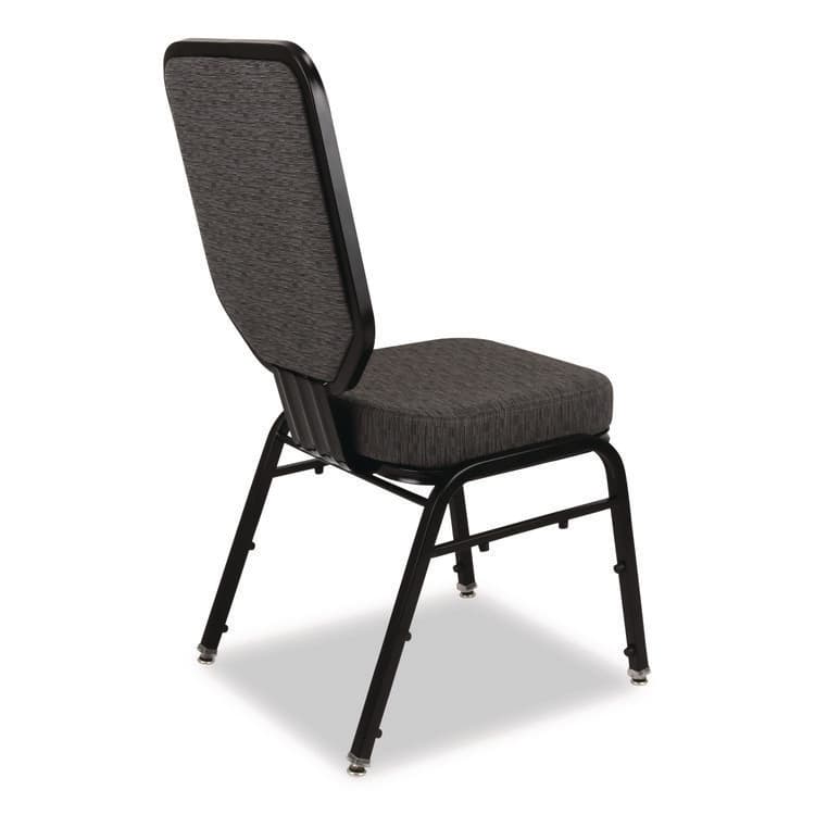 NATIONAL PUBLIC SEATING Flex-Back Banquet Chair, Supports Up to 500 lbs, 18.6" Seat Height, Morticia Onyx Seat/Back, Black Base, 2/Pack (NPS9690BG2) thumbnail 2