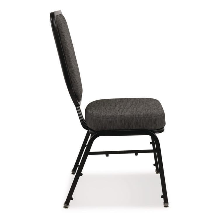 NATIONAL PUBLIC SEATING Flex-Back Banquet Chair, Supports Up to 500 lbs, 18.6" Seat Height, Morticia Onyx Seat/Back, Black Base, 2/Pack (NPS9690BG2) thumbnail 3