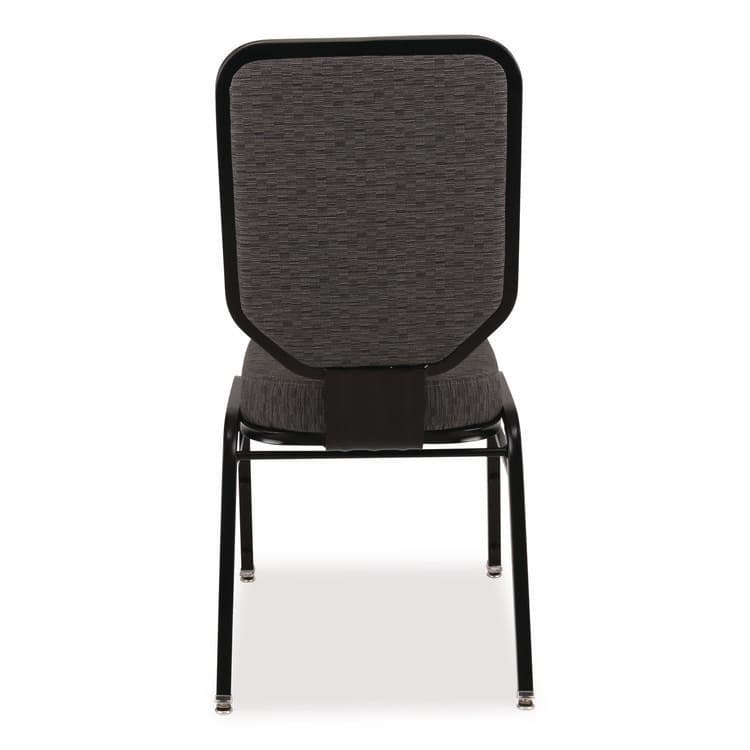 NATIONAL PUBLIC SEATING Flex-Back Banquet Chair, Supports Up to 500 lbs, 18.6" Seat Height, Morticia Onyx Seat/Back, Black Base, 2/Pack (NPS9690BG2) thumbnail 4